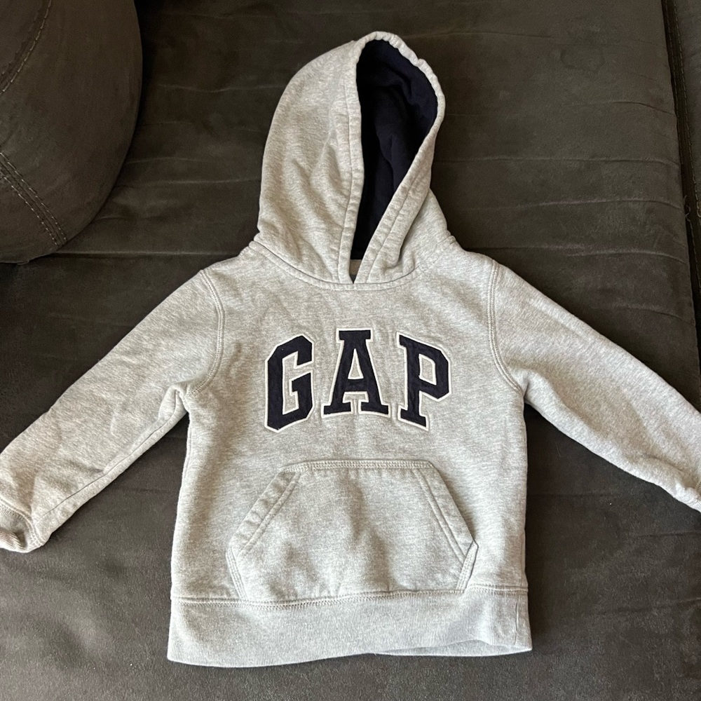 Gap - Gray/Navy Blue Hooded Sweatshirt- Size 3 years old.